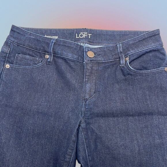 LOFT Women’s 27 / 4 MODERN CROP Blue Jeans - Picture 1 of 4